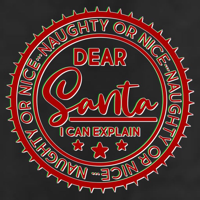 Dear Santa I Can Explain Christmas Emblem Golf Towel