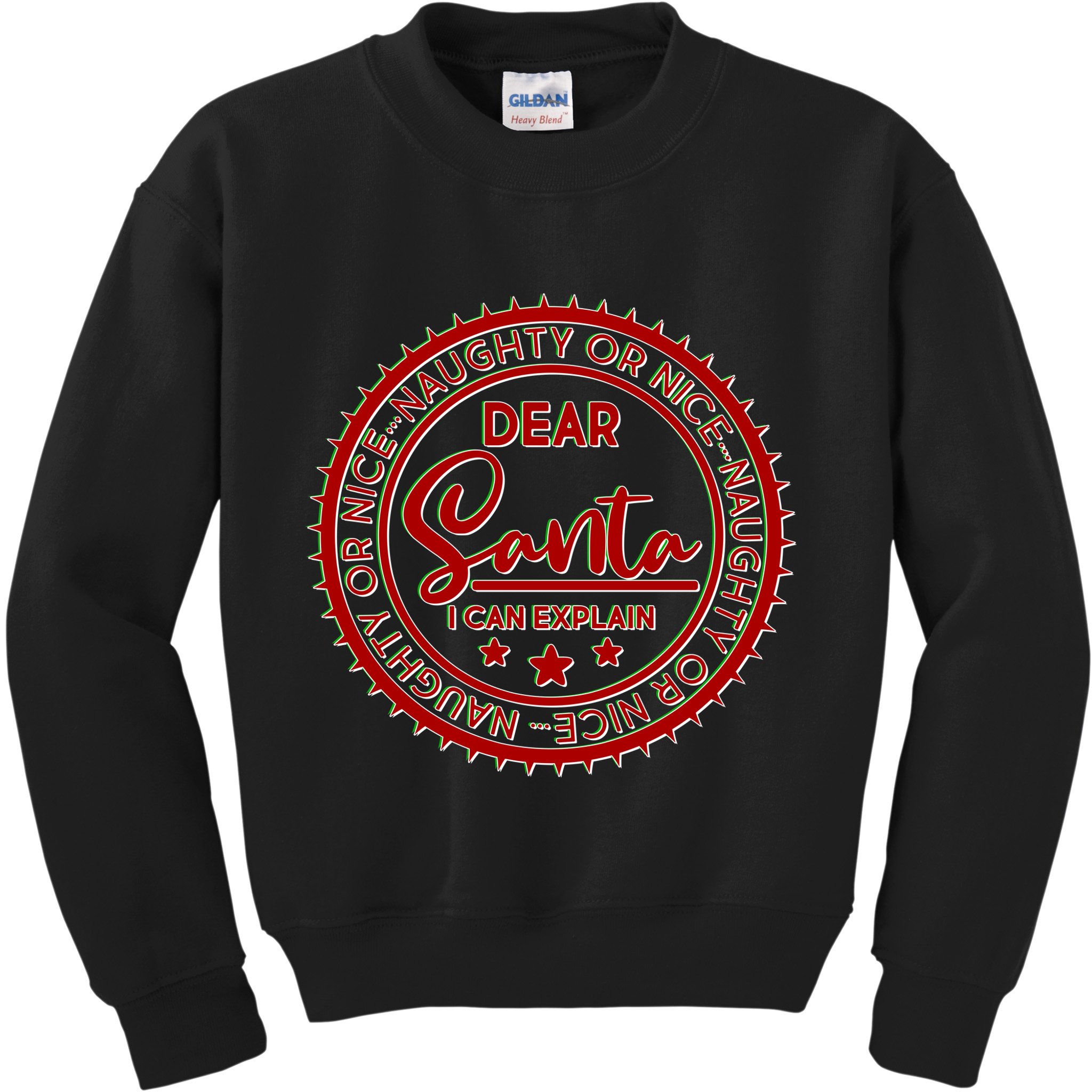 Dear Santa I Can Explain Christmas Emblem Kids Sweatshirt