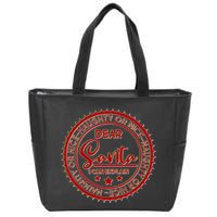 Dear Santa I Can Explain Christmas Emblem Zip Tote Bag