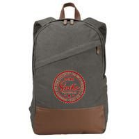 Dear Santa I Can Explain Christmas Emblem Cotton Canvas Backpack