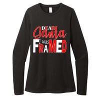 Dear Santa I Was FRAMED Womens CVC Long Sleeve Shirt