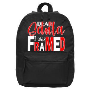 Dear Santa I Was FRAMED 16 in Basic Backpack