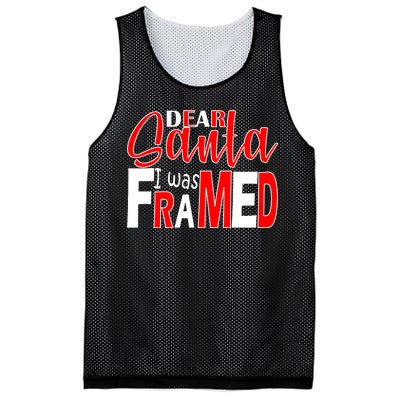 Dear Santa I Was FRAMED Mesh Reversible Basketball Jersey Tank