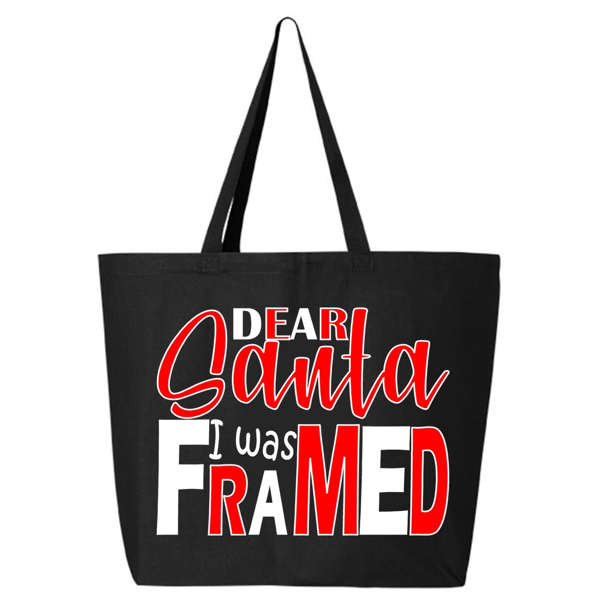 Dear Santa I Was FRAMED 25L Jumbo Tote