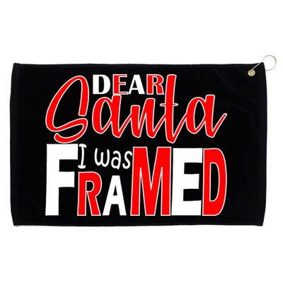 Dear Santa I Was FRAMED Grommeted Golf Towel