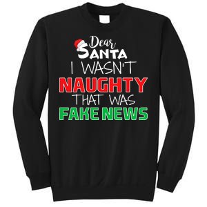 Dear Santa I Wasn't Naughty That Was Fake News Sweatshirt