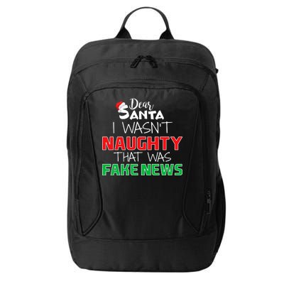 Dear Santa I Wasn't Naughty That Was Fake News City Backpack