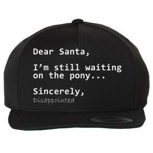 Dear Santa I'm Sincerely Disappointed No Pony Wool Snapback Cap