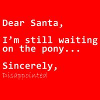 Dear Santa I'm Sincerely Disappointed No Pony Button