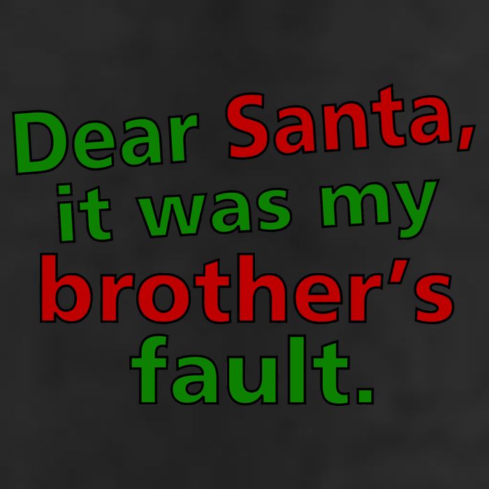 Dear Santa It Was My Brother's Fault 7 Panel Mesh Trucker Snapback Hat