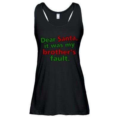 Dear Santa It Was My Brother's Fault Ladies Essential Flowy Tank