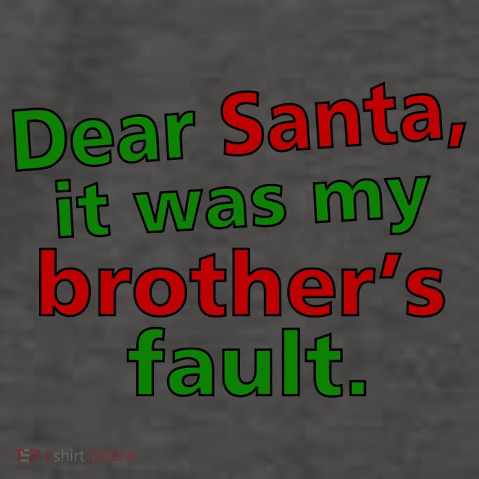 Dear Santa It Was My Brother's Fault Vector Backpack