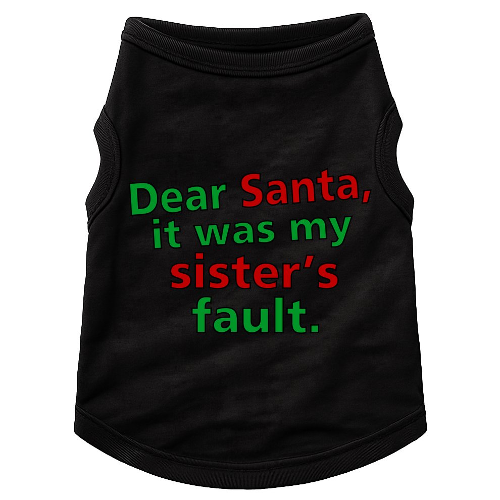Dear Santa It Was My Sister's Fault Doggie Tank