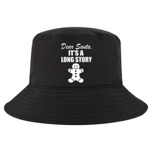 Dear Santa It's A Long Story Cool Comfort Performance Bucket Hat