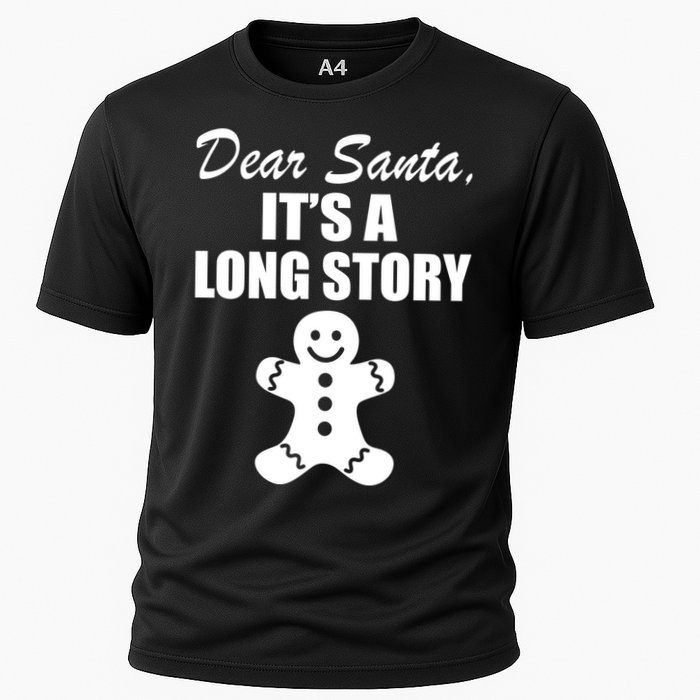 Dear Santa It's A Long Story Cooling Performance Crew T-Shirt