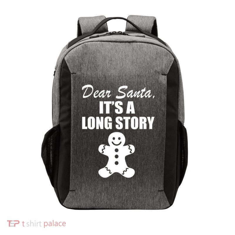 Dear Santa It's A Long Story Vector Backpack