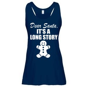 Dear Santa It's A Long Story Ladies Essential Flowy Tank