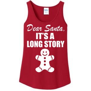 Dear Santa It's A Long Story Ladies Essential Tank