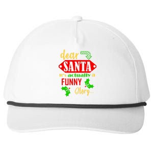 Dear Santa It's Actually A Funny Story Snapback Five-Panel Rope Hat