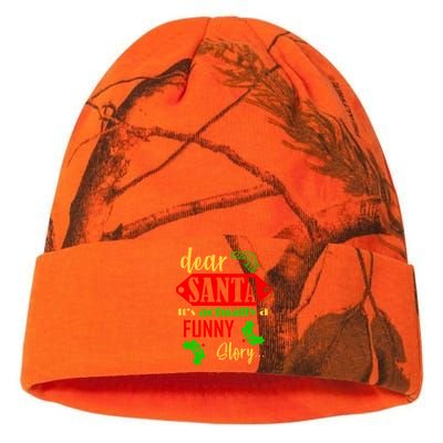 Dear Santa It's Actually A Funny Story Kati Licensed 12" Camo Beanie