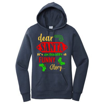 Dear Santa It's Actually A Funny Story Women's Pullover Hoodie