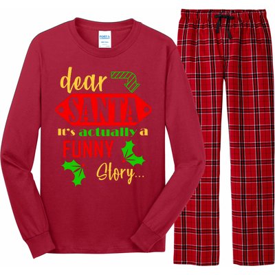 Dear Santa It's Actually A Funny Story Long Sleeve Pajama Set