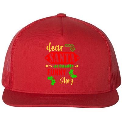 Dear Santa It's Actually A Funny Story Flatbill Hat