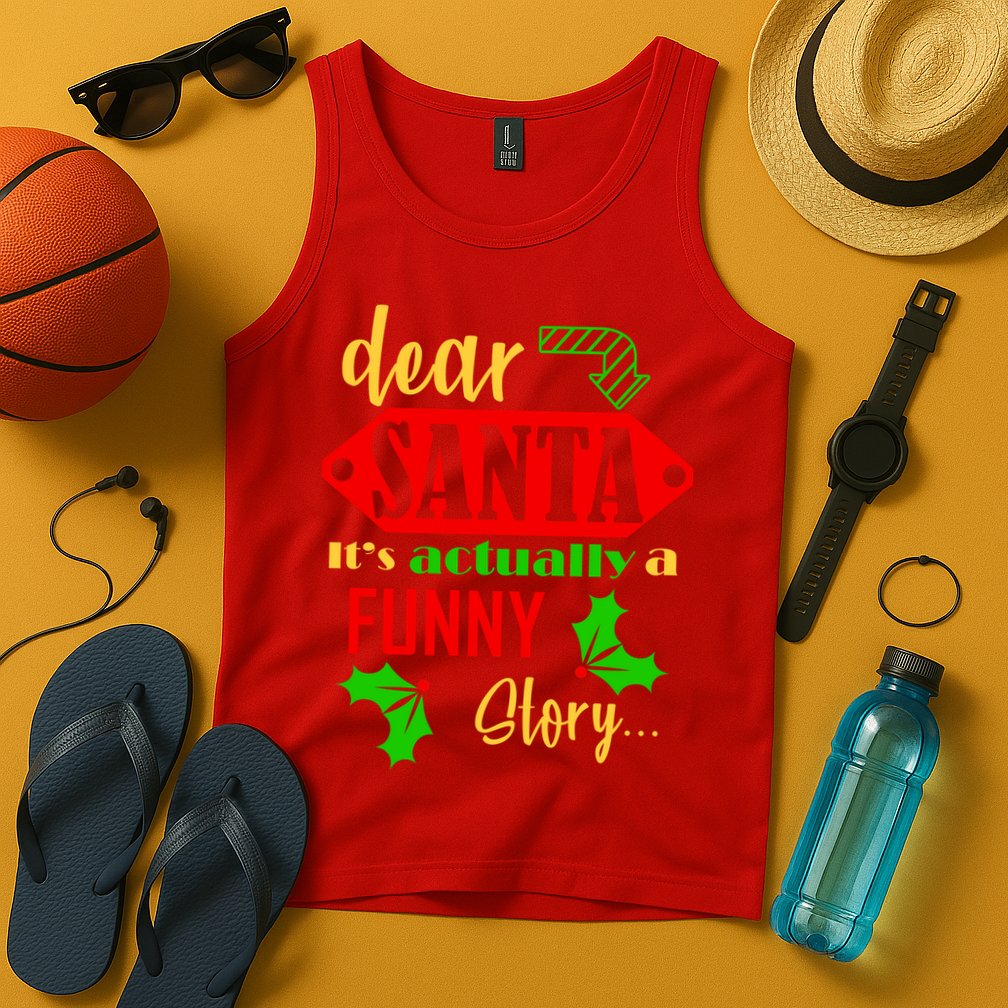 Dear Santa It's Actually A Funny Story Tank Top