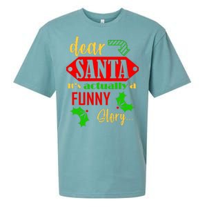 Dear Santa It's Actually A Funny Story Sueded Cloud Jersey T-Shirt