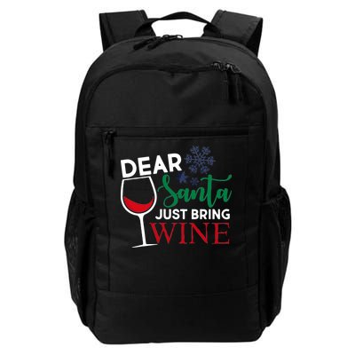 Dear Santa Just Bring Wine Daily Commute Backpack