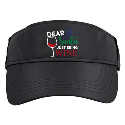 Dear Santa Just Bring Wine Adult Drive Performance Visor