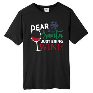 Dear Santa Just Bring Wine Tall Fusion ChromaSoft Performance T-Shirt