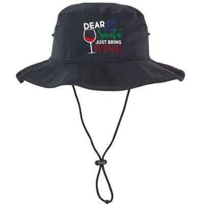 Dear Santa Just Bring Wine Bucket Hat