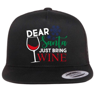 Dear Santa Just Bring Wine Flatbill Hat