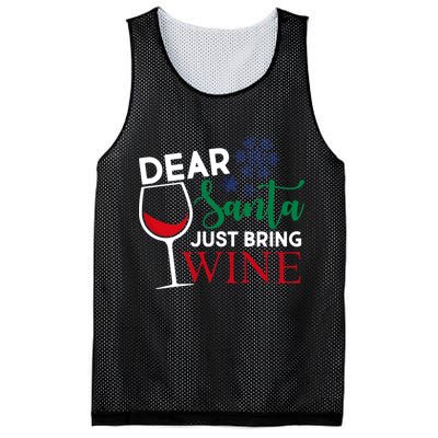 Dear Santa Just Bring Wine Mesh Reversible Basketball Jersey Tank