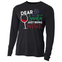 Dear Santa Just Bring Wine Cooling Performance Long Sleeve Crew