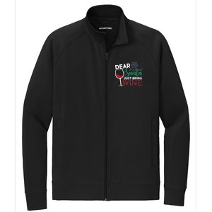 Dear Santa Just Bring Wine Stretch Full-Zip Cadet Jacket