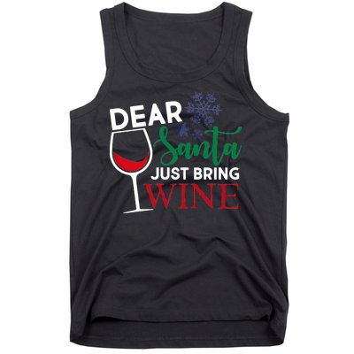 Dear Santa Just Bring Wine Tank Top