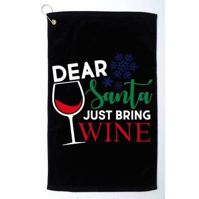 Dear Santa Just Bring Wine Golf Towel