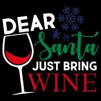 Dear Santa Just Bring Wine Zip Tote Bag