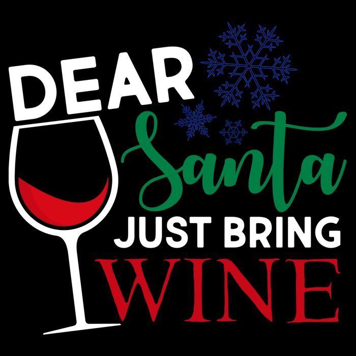 Dear Santa Just Bring Wine Zip Tote Bag
