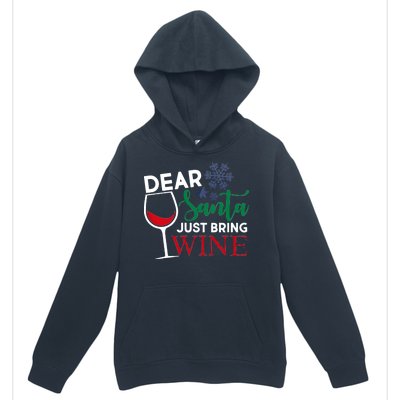 Dear Santa Just Bring Wine Urban Pullover Hoodie