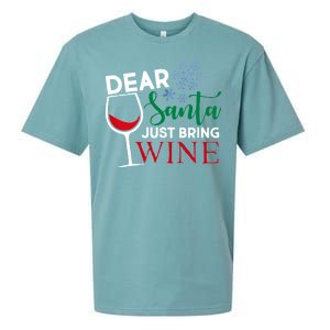 Dear Santa Just Bring Wine Sueded Cloud Jersey T-Shirt