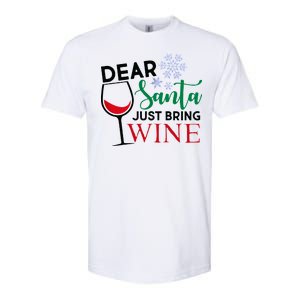 Dear Santa Just Bring Wine Softstyle CVC T-Shirt