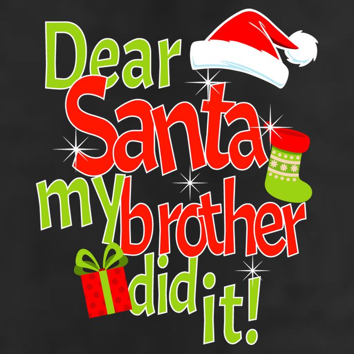 Dear Santa My Brother Did It 7 Panel Mesh Trucker Snapback Hat