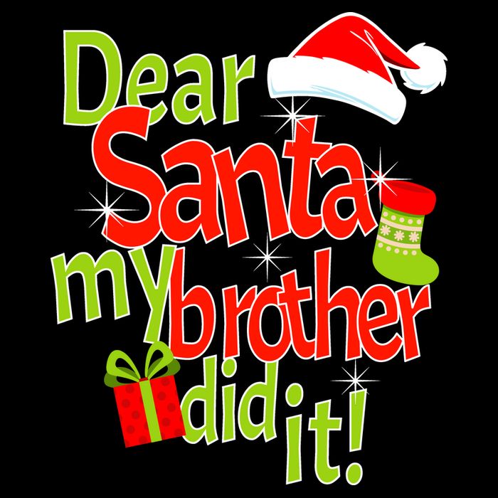 Dear Santa My Brother Did It T-Shirt