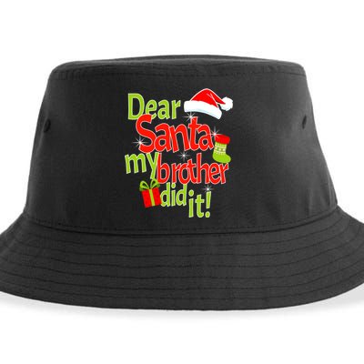 Dear Santa My Brother Did It Sustainable Bucket Hat