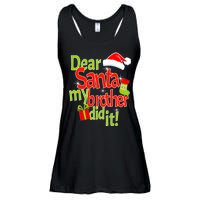 Dear Santa My Brother Did It Ladies Essential Flowy Tank