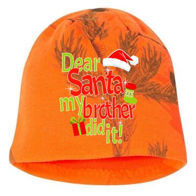 Dear Santa My Brother Did It Kati - Camo Knit Beanie