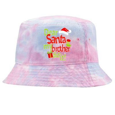 Dear Santa My Brother Did It Tie-Dyed Bucket Hat